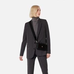 AMI grey tailored two button jacket blazer woman